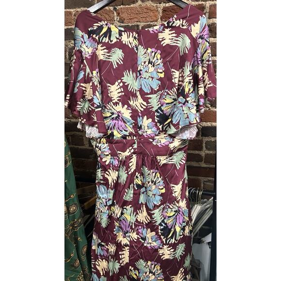 Trashy Diva SZ-18/XL MAI TIE DRESS - BORDEAUX FERNS-CANDICE GWINNETT - Picture 7 of 7